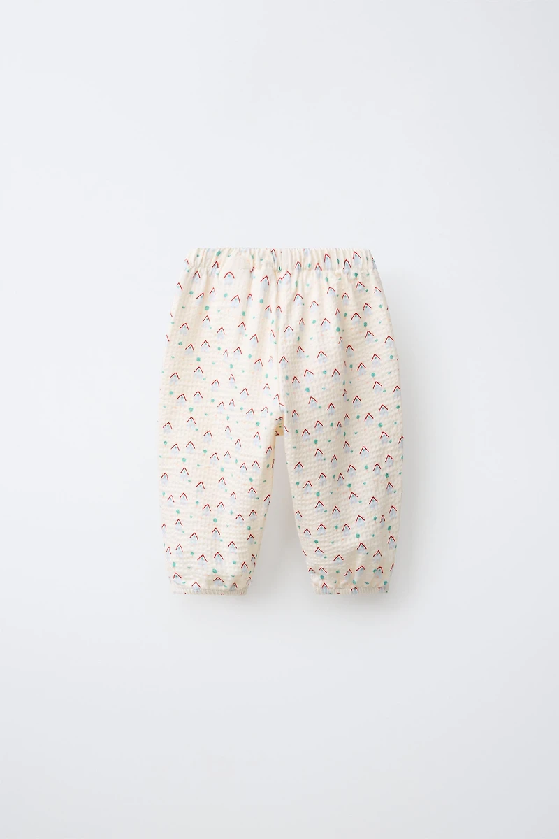 HOUSE PRINT BAGGY PANTS