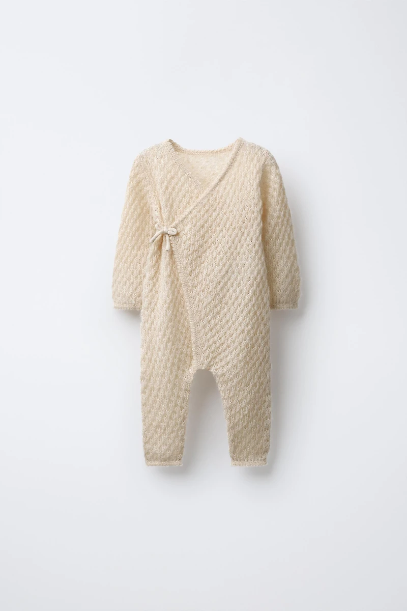 LONG WOOL BLEND KNIT BODYSUIT
