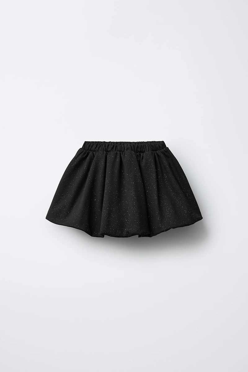 SHINY PONTE BALLOON SKIRT