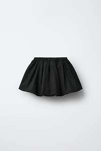 SHINY PONTE BALLOON SKIRT