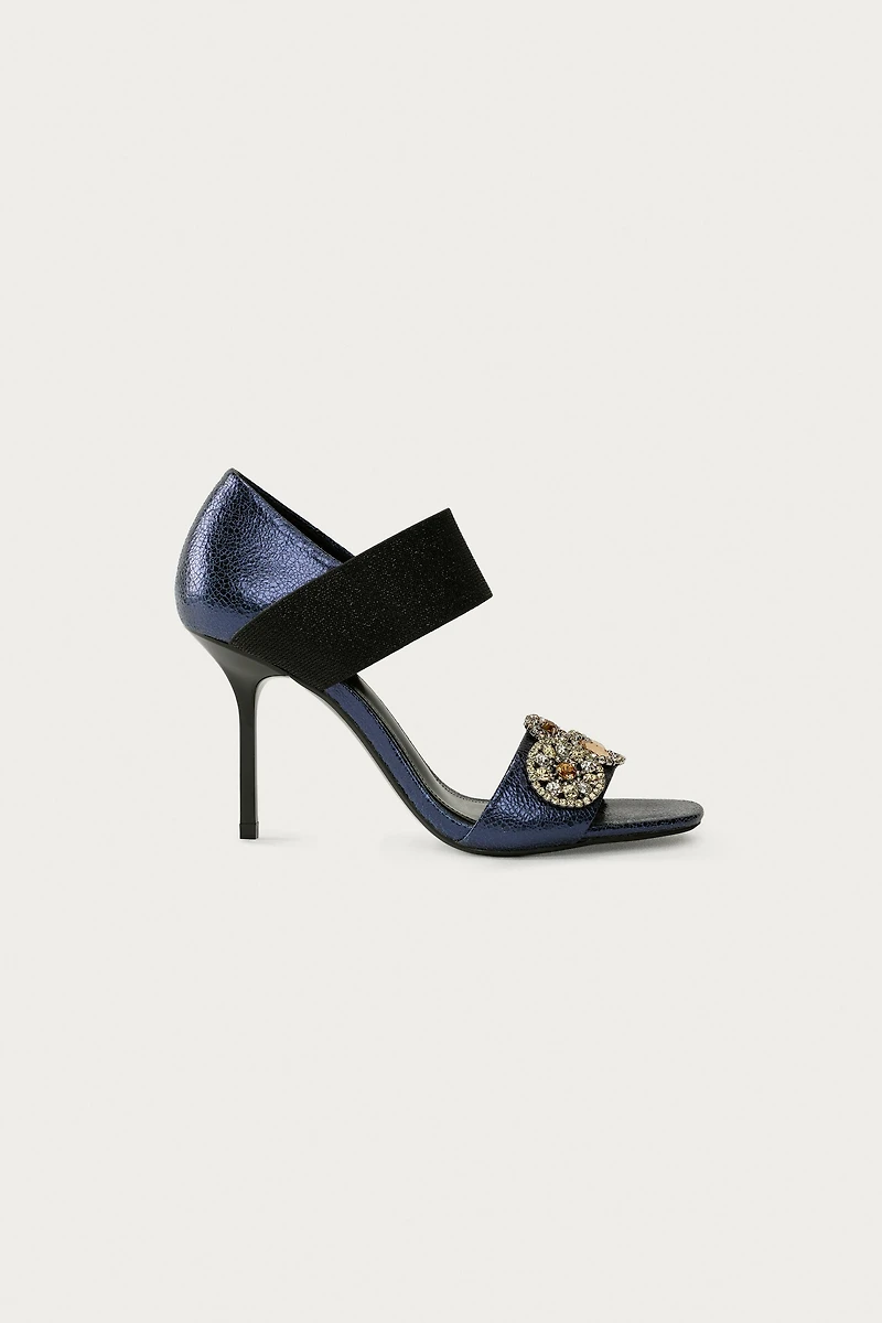 MARISA BERENSON X ZARA LEATHER HEELED SANDALS