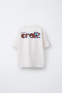 RAISED TEXT PRINT T-SHIRT