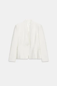 FITTED BLAZER WITH SHOULDER PADS