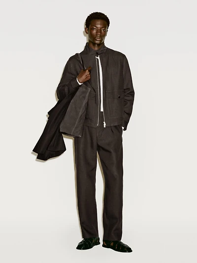 Pantalon à pince en serge 100 % lin - Limited Edition