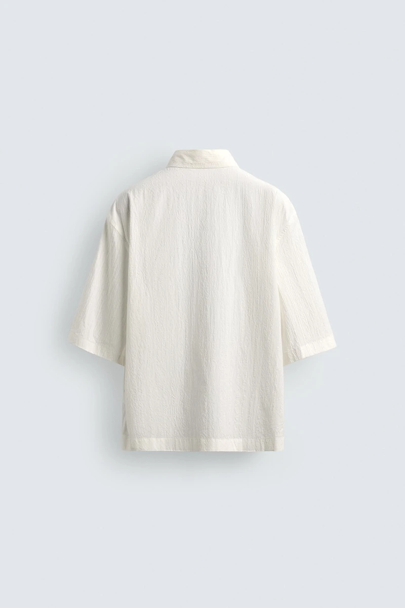 CHEMISE BOXY FIT TEXTURÉE