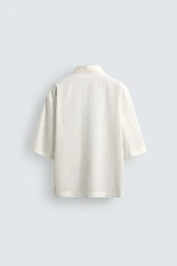 CHEMISE BOXY FIT TEXTURÉE