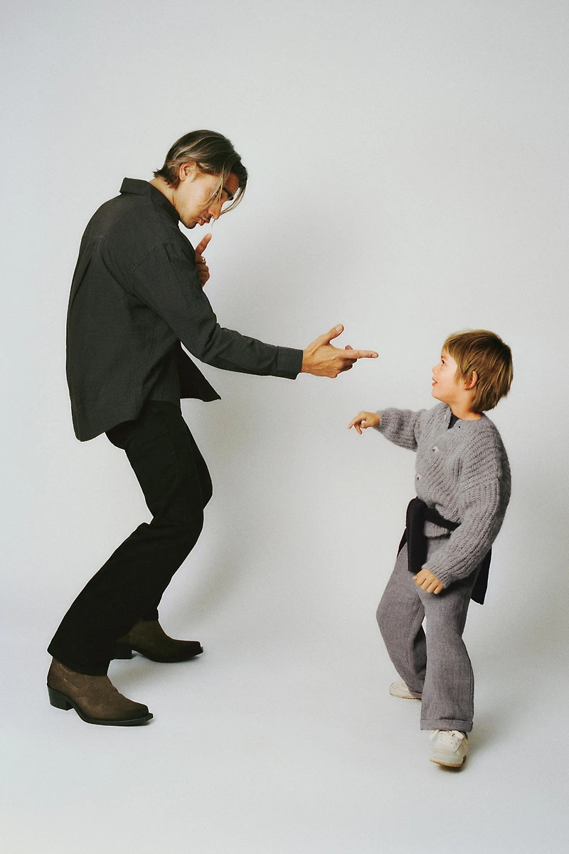 RUSTIC BAGGY PANTS WITH BUTTONS AND WOOL