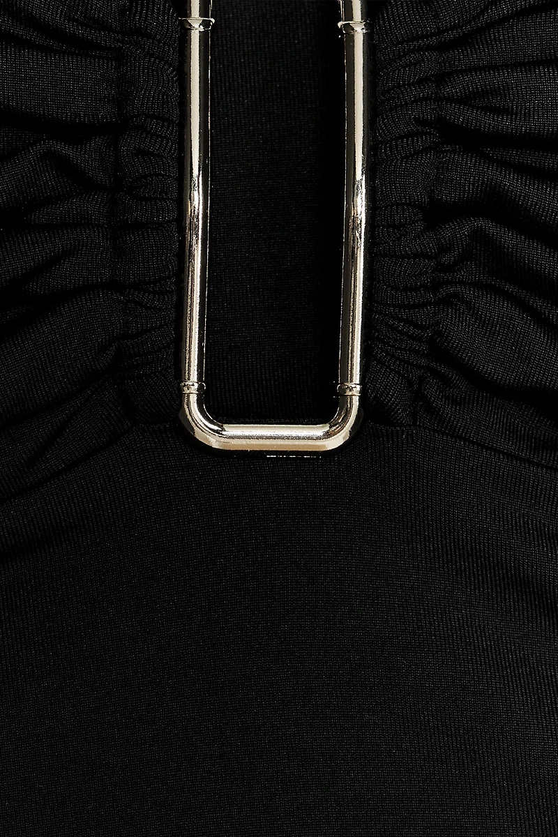 DRAPED HALTER TOP