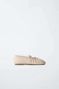 LEATHER BALLET FLATS