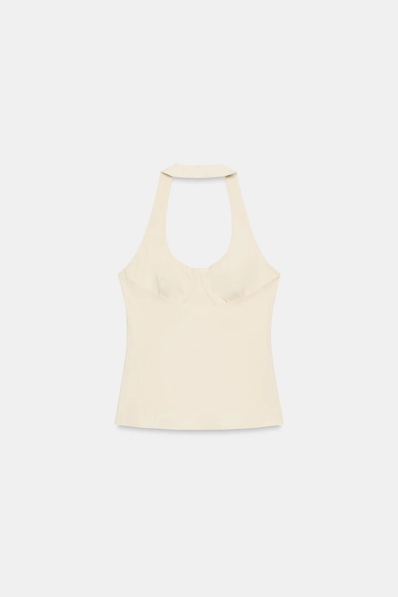 TOP HALTER EN POLYAMIDE