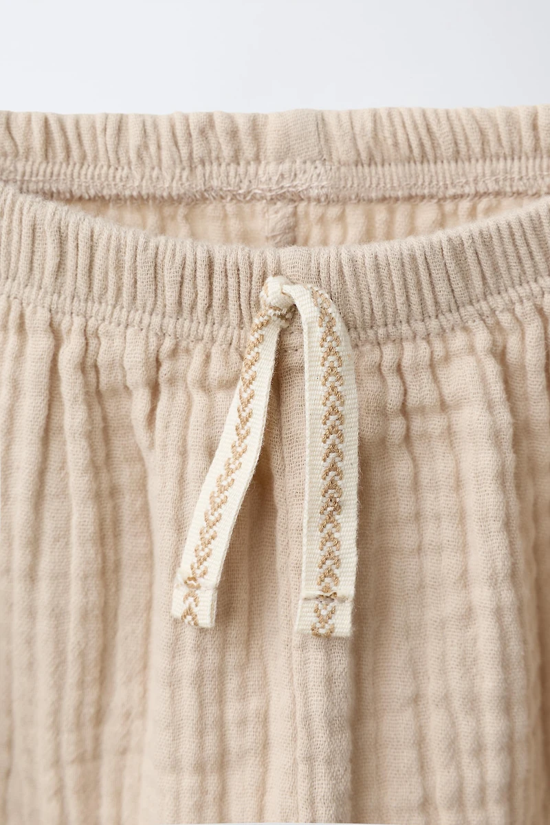 TEXTURED BALLOON PANTS