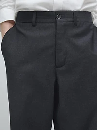 Wool houndstooth trousers