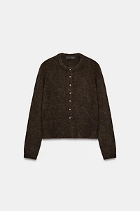 BALL BUTTON KNIT CARDIGAN