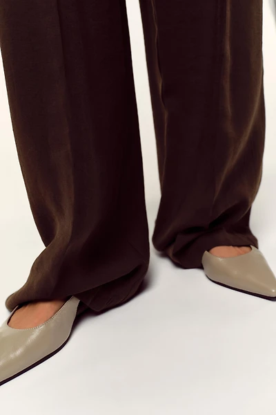 LEATHER SLINGBACK SHOES