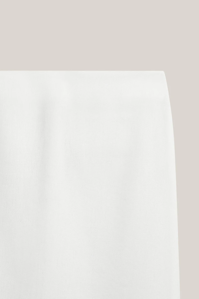 Straight linen blend midi skirt - LIMITED EDITION