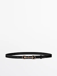 Equestrian nappa leather belt