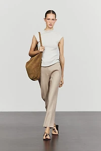 pantalon droit  en lin