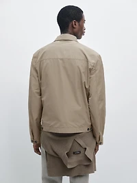 Short technical fabric jacket