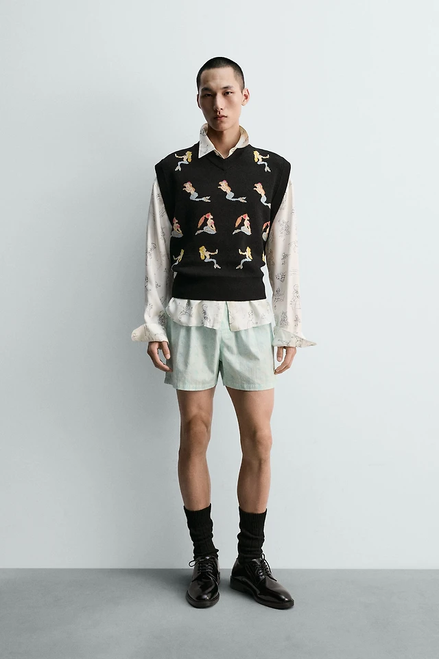 Zara KNIT VEST THE MERMAIDS PETER PAN HARRY LAMBERT FOR ZARA X 
