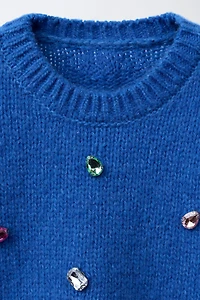 KNIT JUMPER WITH STONES