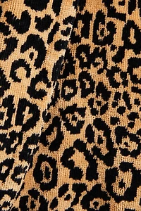 PEIGNOIR JACQUARD IMPRIMÉ ANIMAL (400 G/M²)
