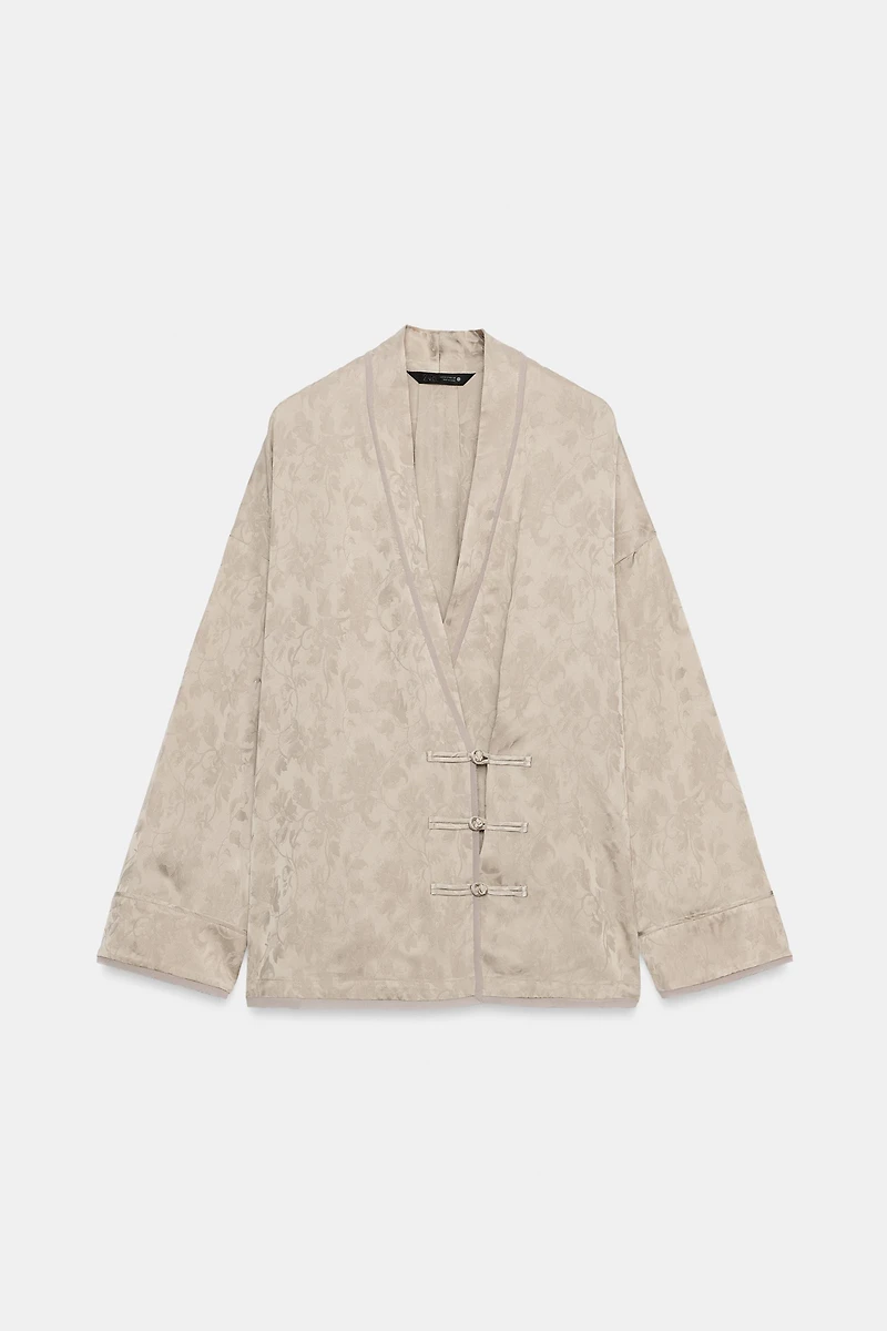 ZW COLLECTION DOUBLE-BREASTED JACQUARD BLAZER