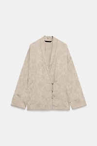ZW COLLECTION DOUBLE-BREASTED JACQUARD BLAZER