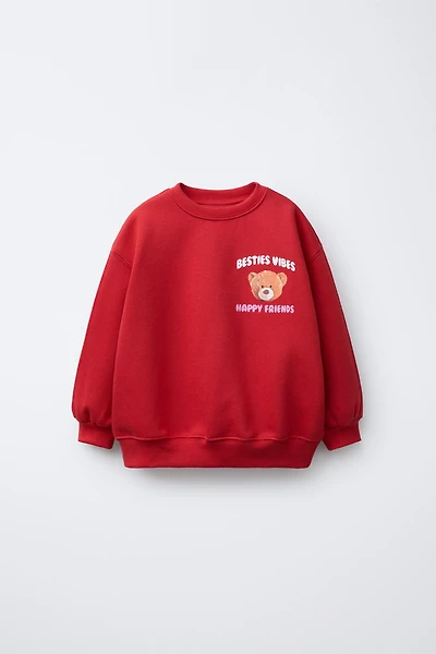BEAR PRINT SWEATSHIRT