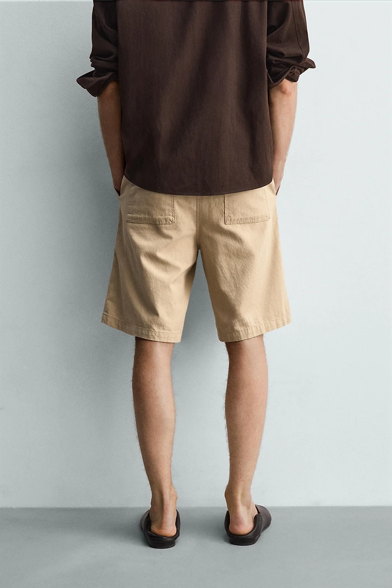 BELTED RELAXED FIT SHORTS
