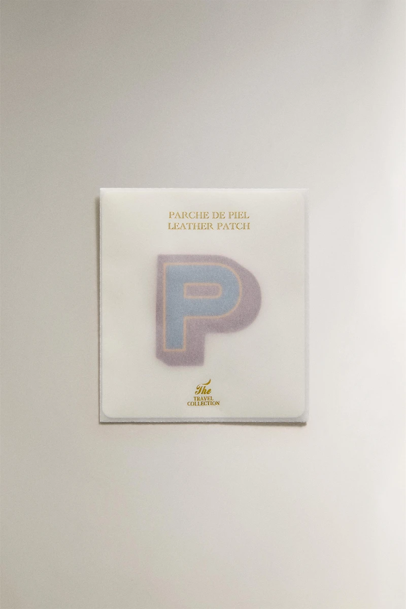 LEATHER LETTER P PATCH