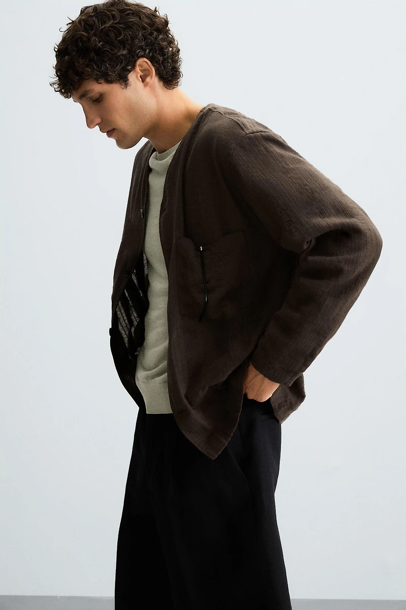 CHEMISE JACQUARD RAYURES