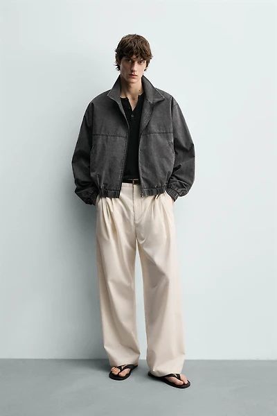 WASHED CROPPED FIT JACKET