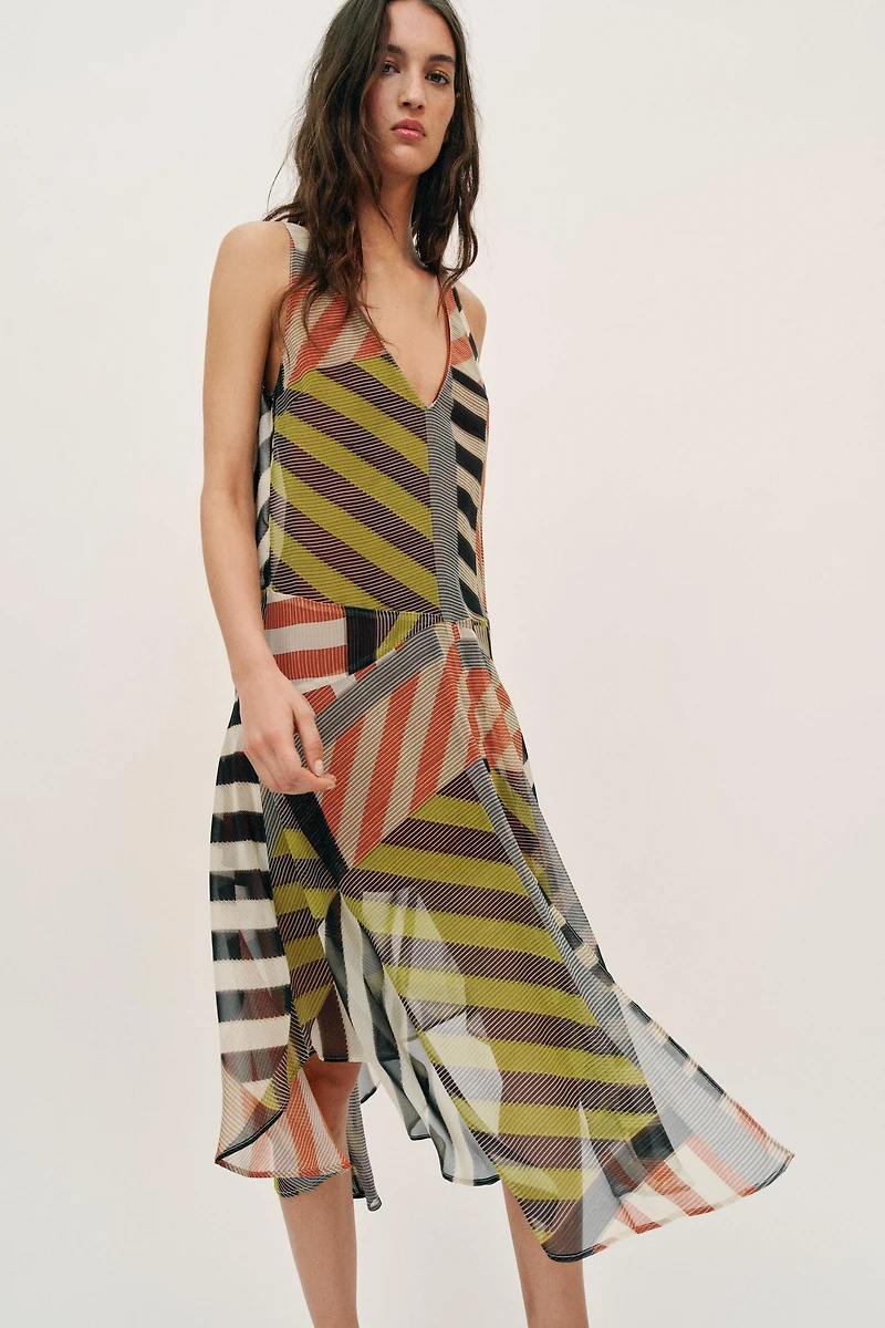 PATCHWORK PRINT DRESS