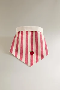 TOMATO STRIPED PET BANDANA