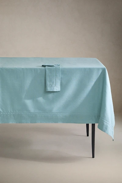 HEMSTITCHED COTTON TABLECLOTH