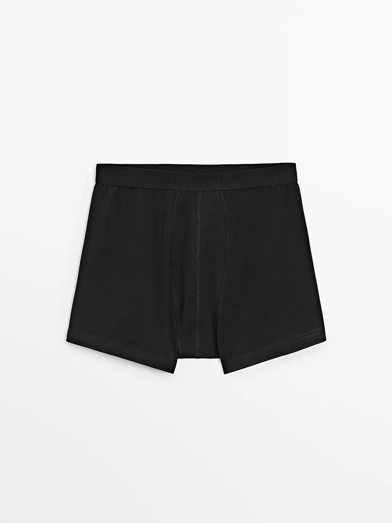 Plain cotton blend boxers