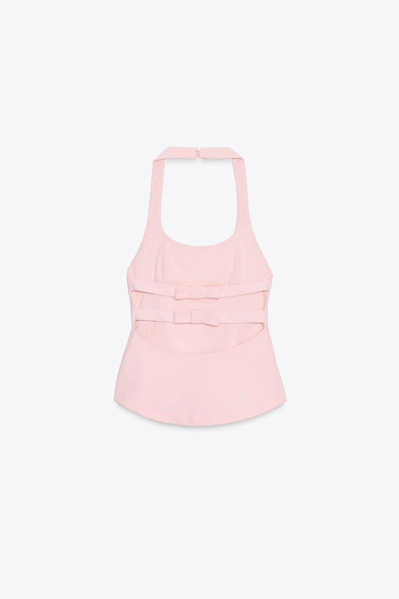 BOW HALTER TOP