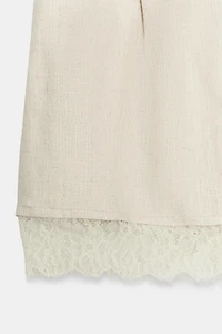 LACE TRIM SHORTS
