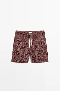 Polka dot print swimming trunks