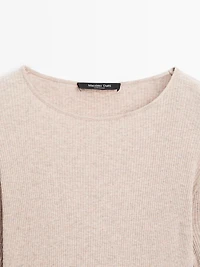 T-shirt manches longues côtelé