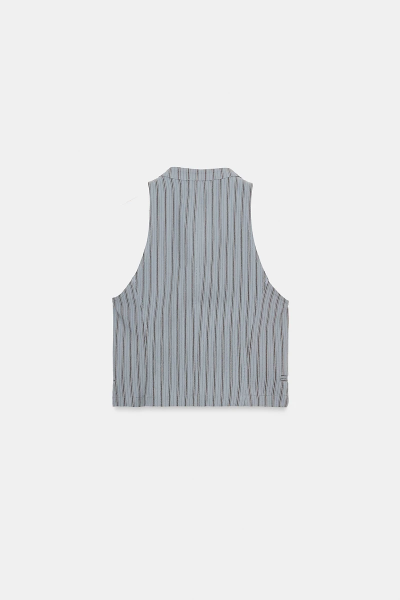 STRIPED WRAP VEST