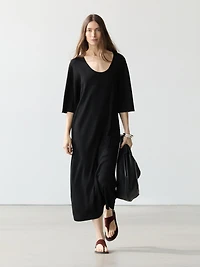 Midi dress with sleeve detail