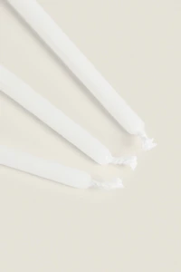 SET OF DECORATIVE CYLINDRICAL LONG TAPER CANDLES (SET OF 6)