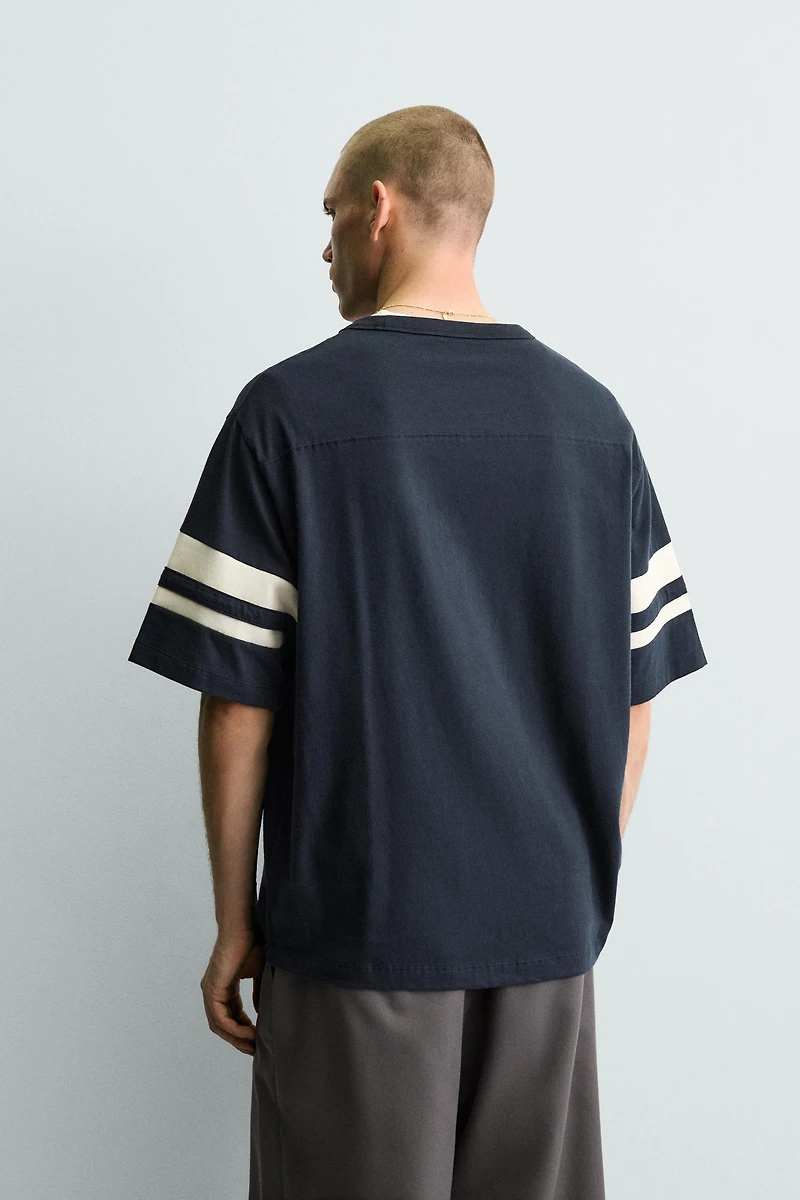 RELAXED FIT STRIPE T-SHIRT