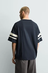 RELAXED FIT STRIPE T-SHIRT