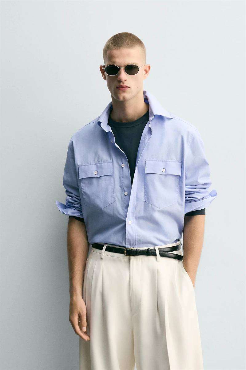 RELAXED FIT POCKET SHIRT
