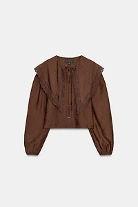 FLOWY SHIRT WITH PETER PAN COLLAR