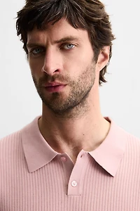 RIB KNIT POLO SHIRT