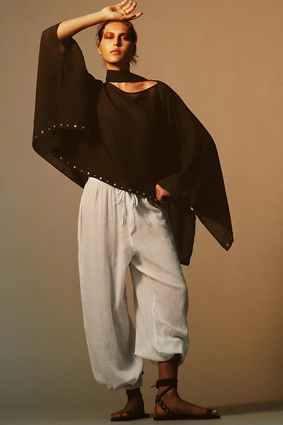 STUDDED SCARF CAPE