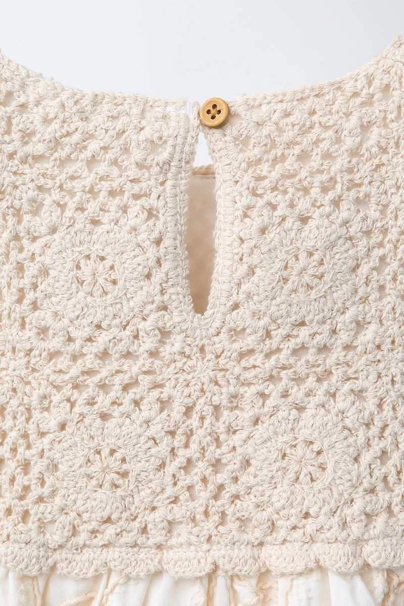 COMBINED KNIT CROCHET DRESS